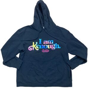 The Barbie Movie I Am Kenough Unisex Hoodie Mattel Size XL Black Sweatshirt